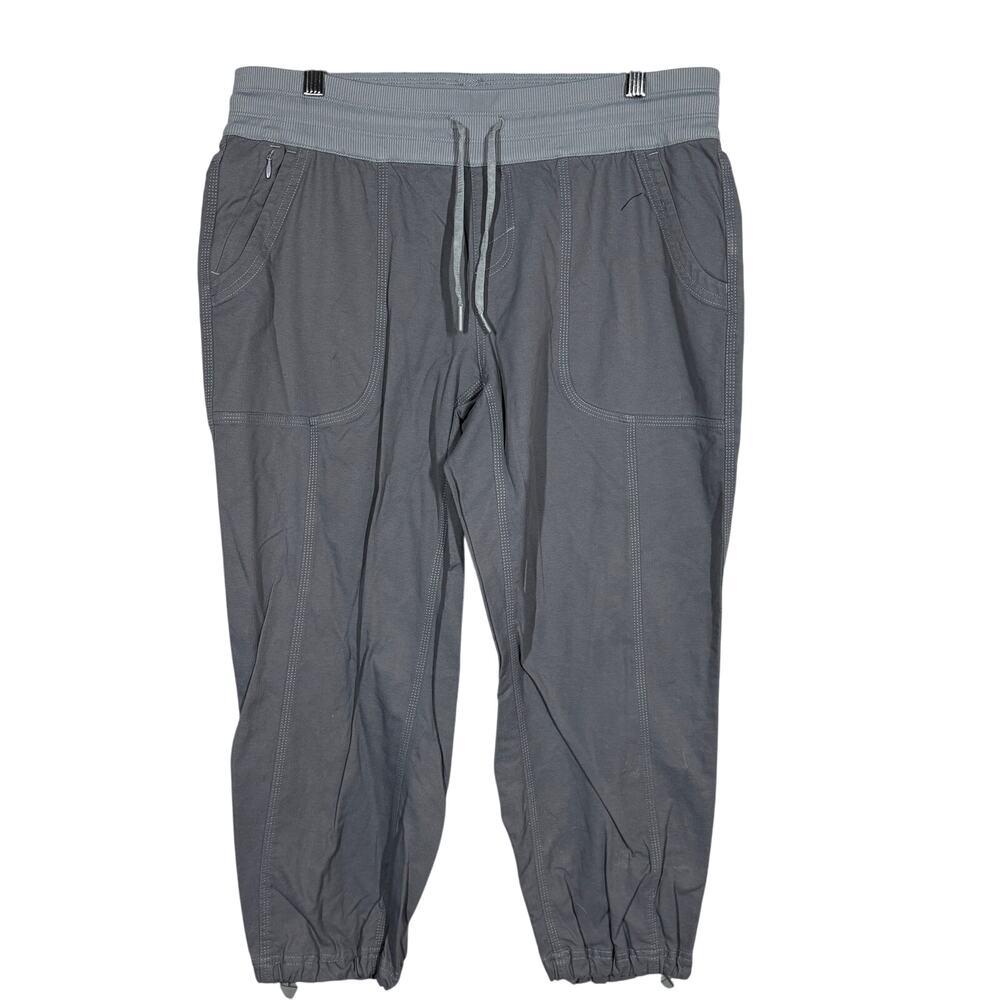 The North Face Sport Hiking Pant Casual Crop Outdoor Taupe Pockets - L